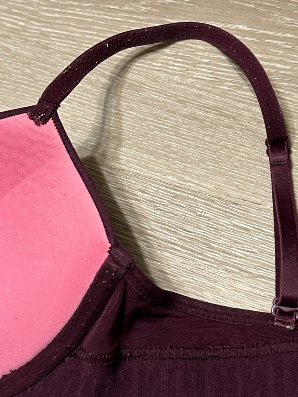 PINK by Victoria’s Secret Burgandy Everywhere Super Push-up T-Shirt Bra 32C